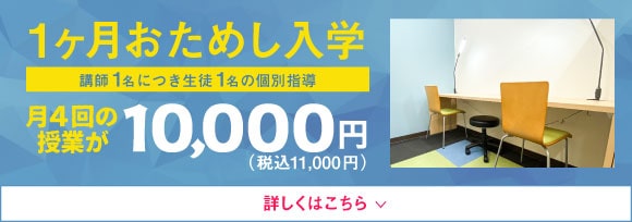 1ヶ月おためし留学10,000円（11,000円）