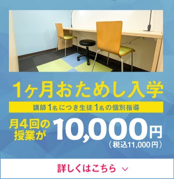 1ヶ月おためし留学10,000円（税込11,000円）