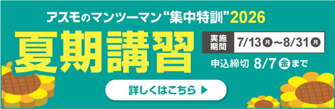 アスモのマンツーマン夏期講習